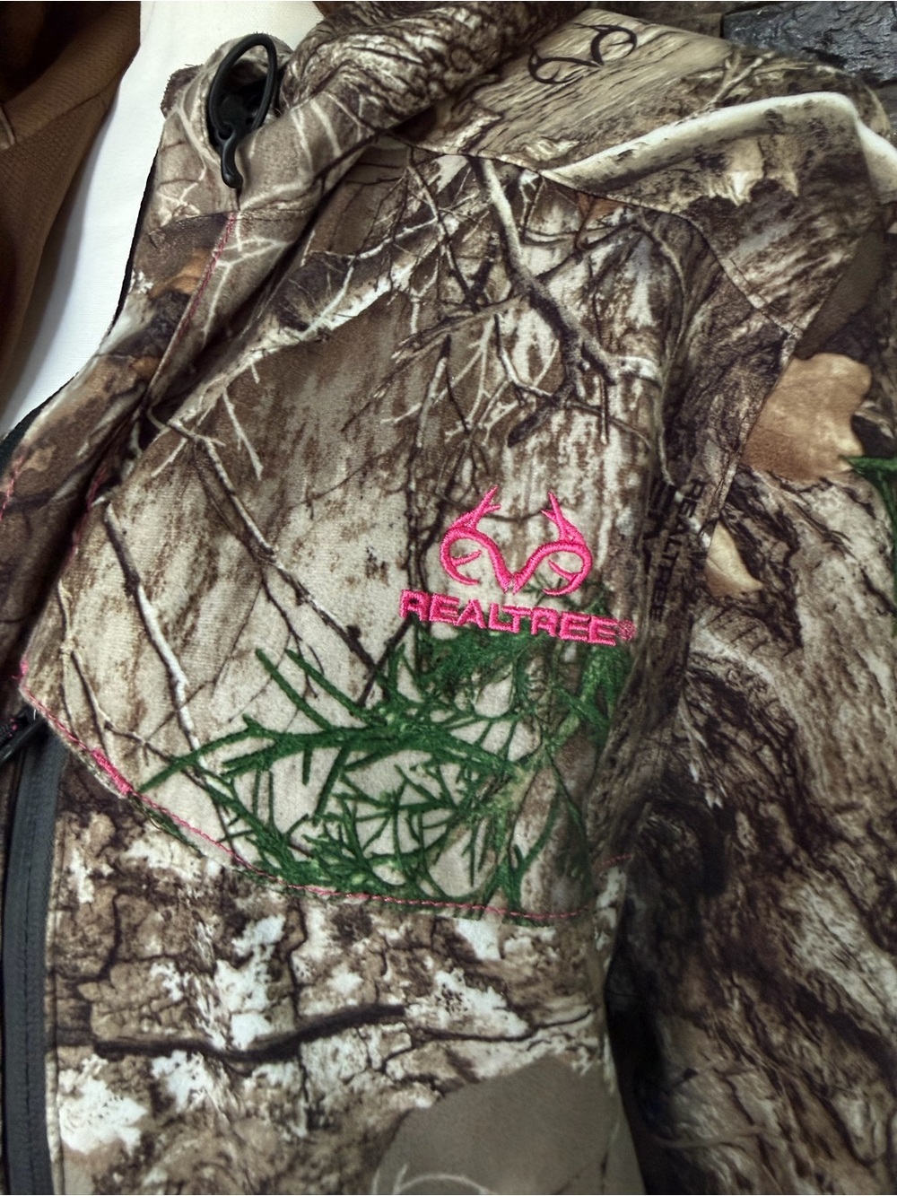 Realtree Camouflage Hooded Field Jacket - Brown/Green